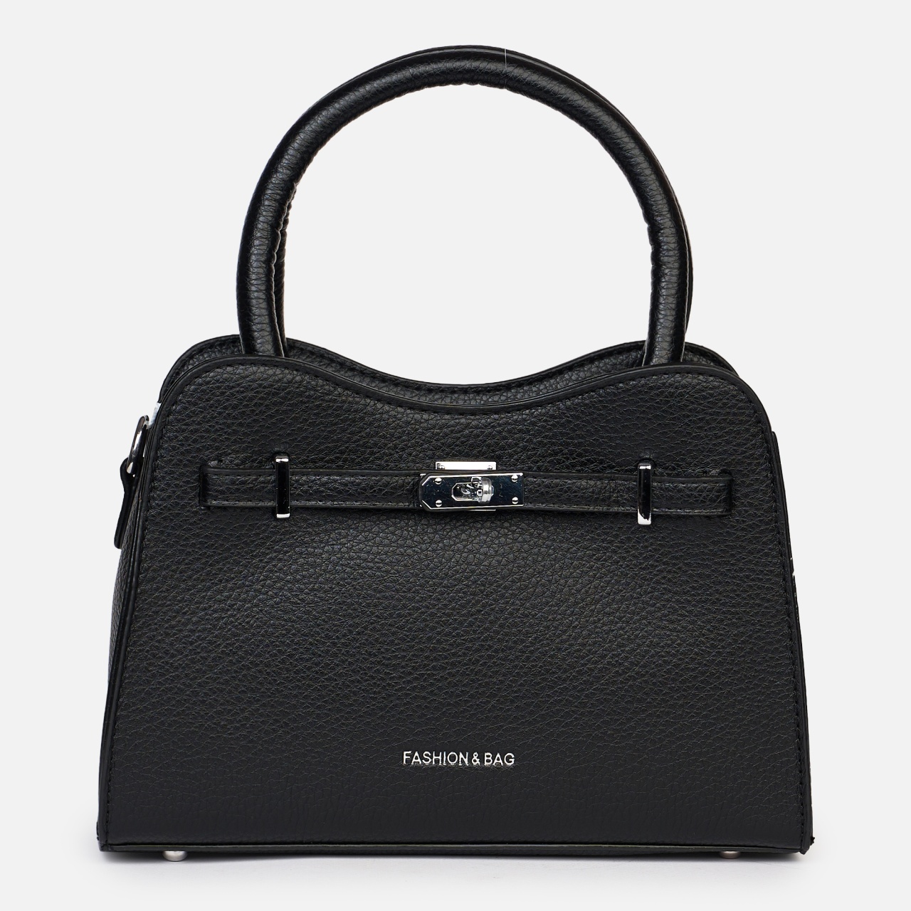 Geanta dama din piele ecologica cu barete duble și detaliu metalic CRL1489