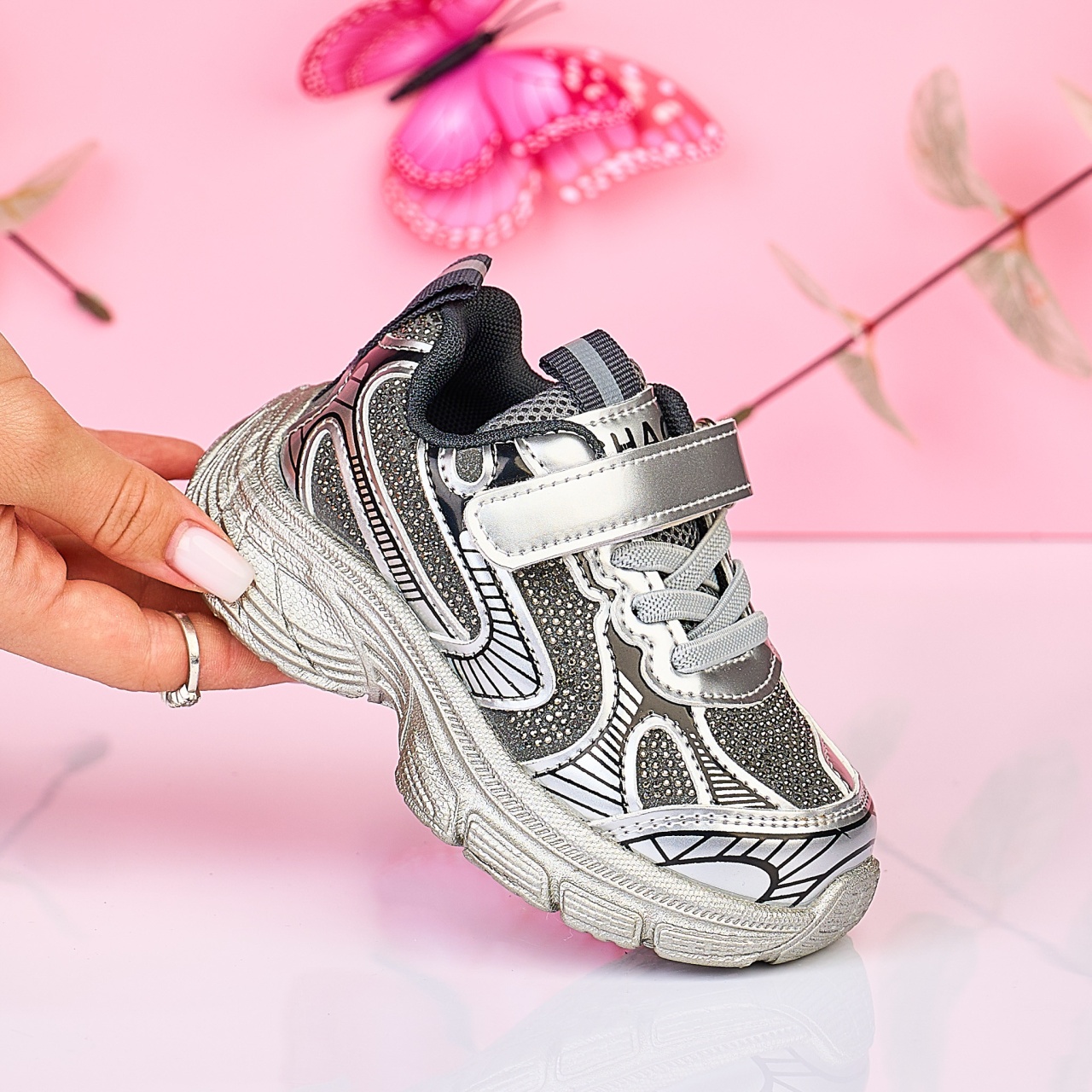 Incaltaminte copii din piele ecologica cu inchidere dubla CRL1466