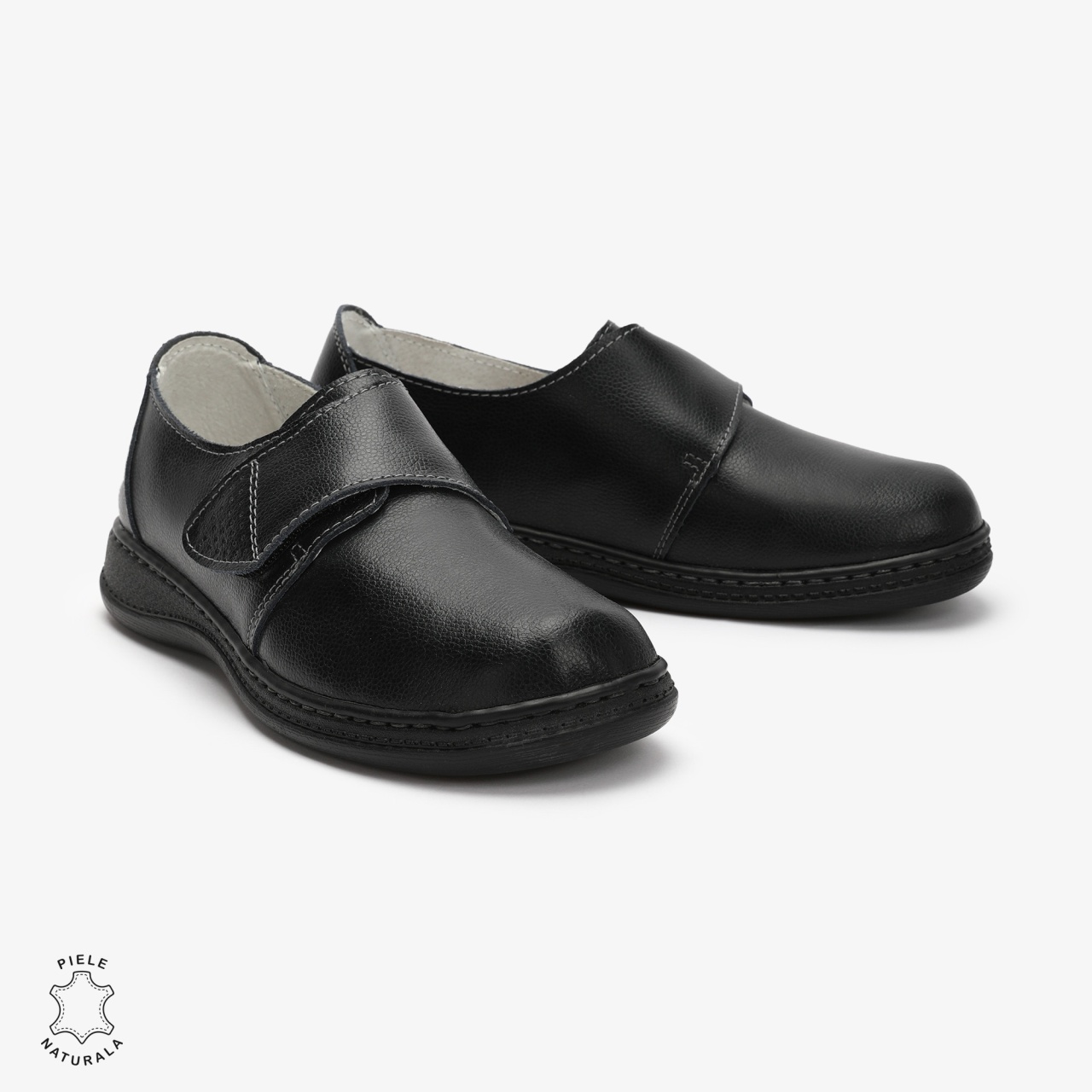 Mocasini dama din Piele naturală CRL0017 Negru