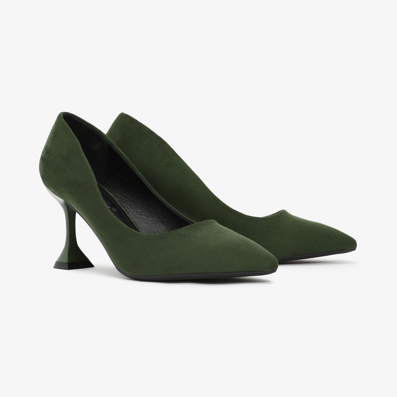 Pantofi Eleganți dama din Piele Ecologică Intoarsa CRL0559 Verde