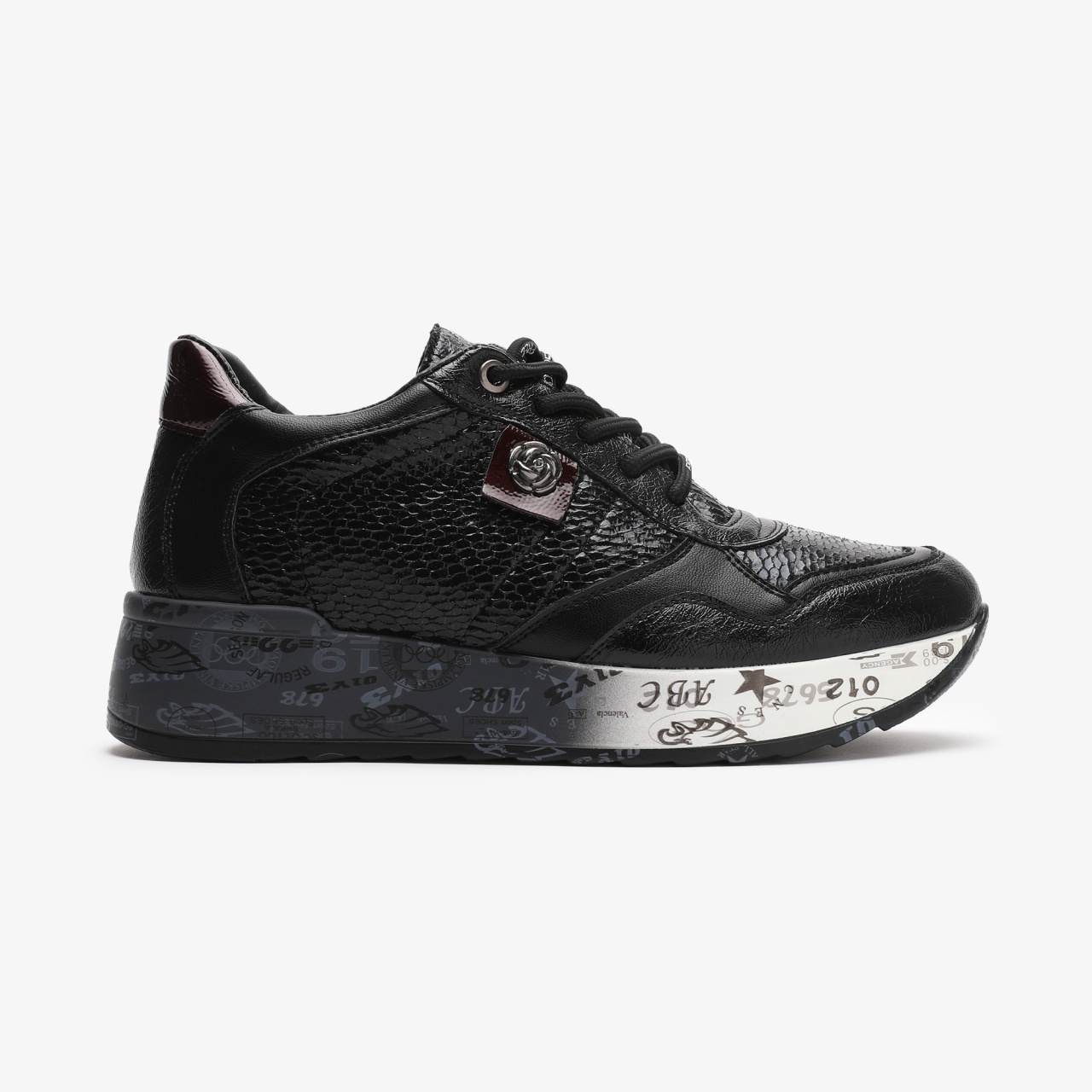 SNEAKERS dama din Piele Ecologica Lacuita cu model CRL0717