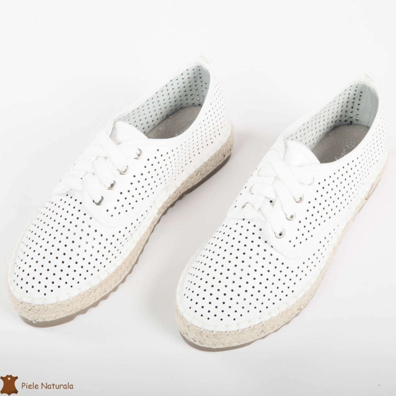 Pantofi casual dama din Piele naturală CRL0153 ALB