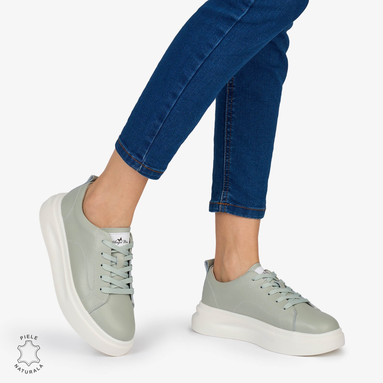 Pantofi Casual dama din Piele Naturala CRL1637 CULOARE: GRI