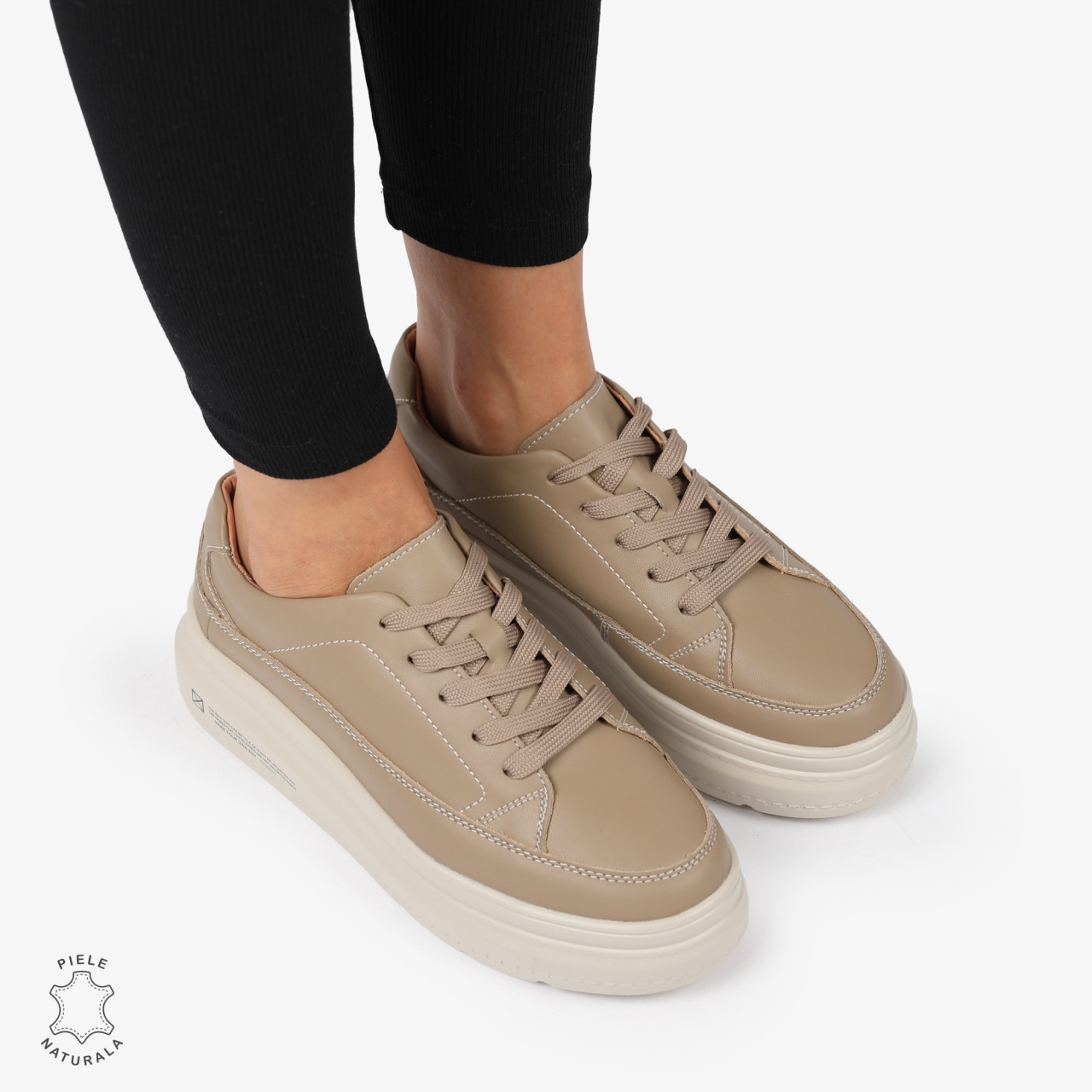 Pantofi CASUAL PIELE NATURALA CRL1271 khaki