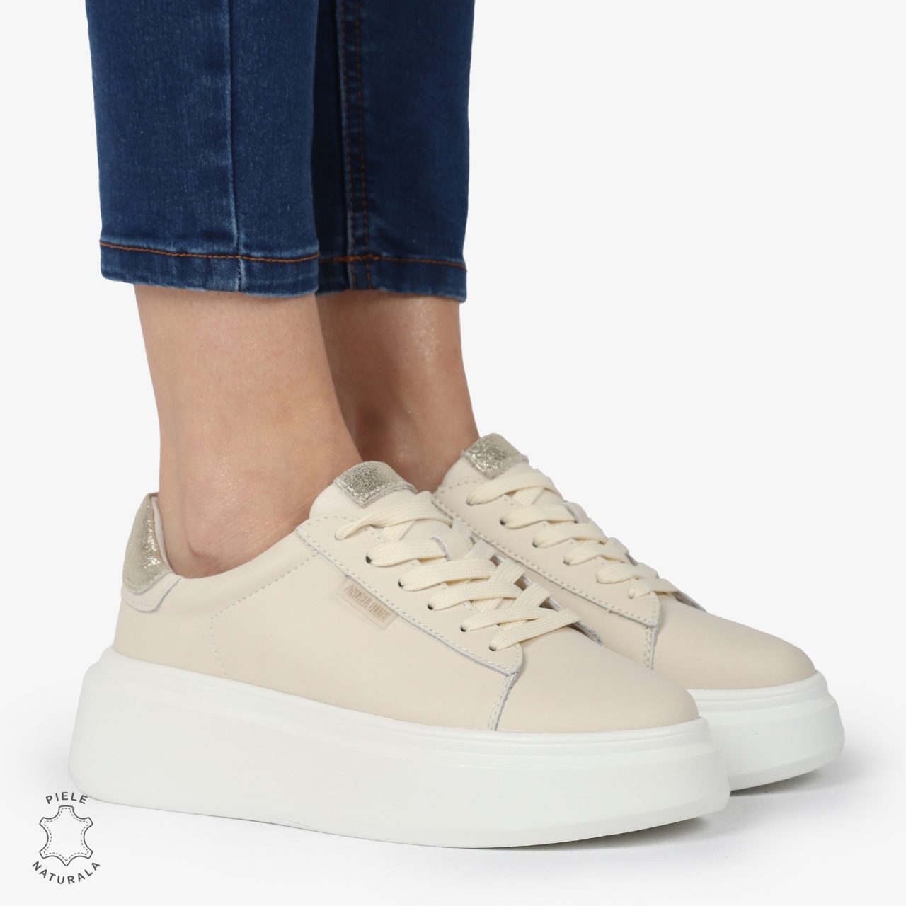 Pantofi DAMA CASUAL din piele naturală confort și stil CRL1378 BEJ