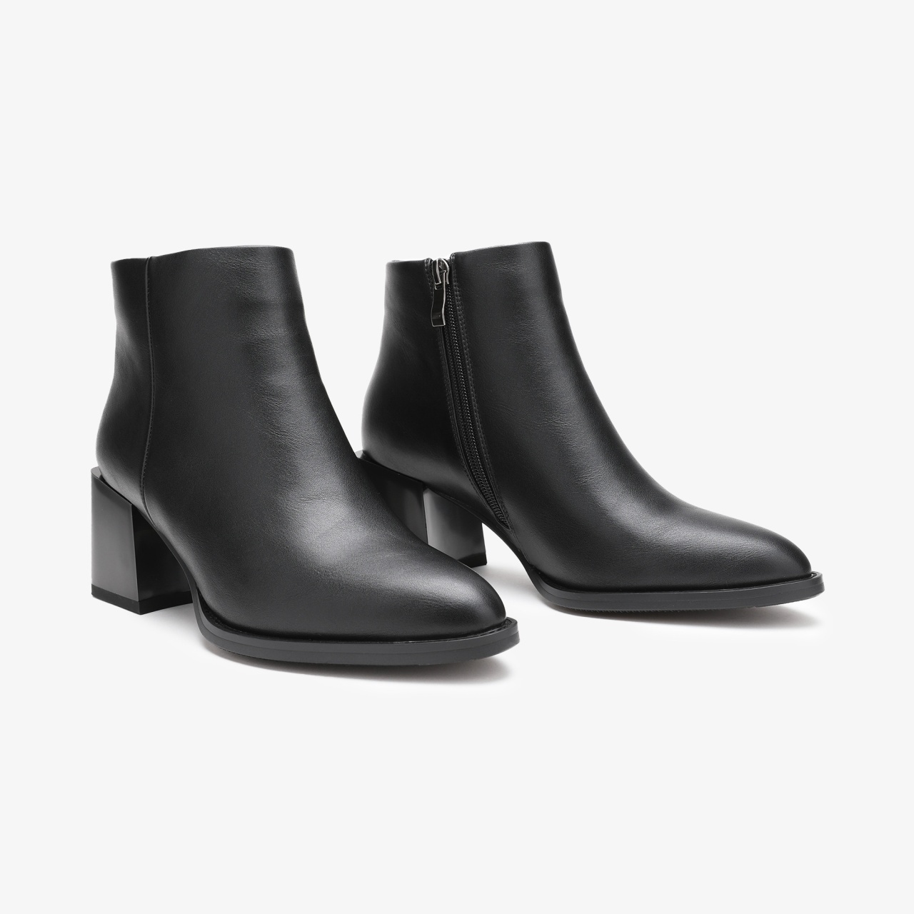 Botine dama din Piele Ecologica CRL0658 Negru