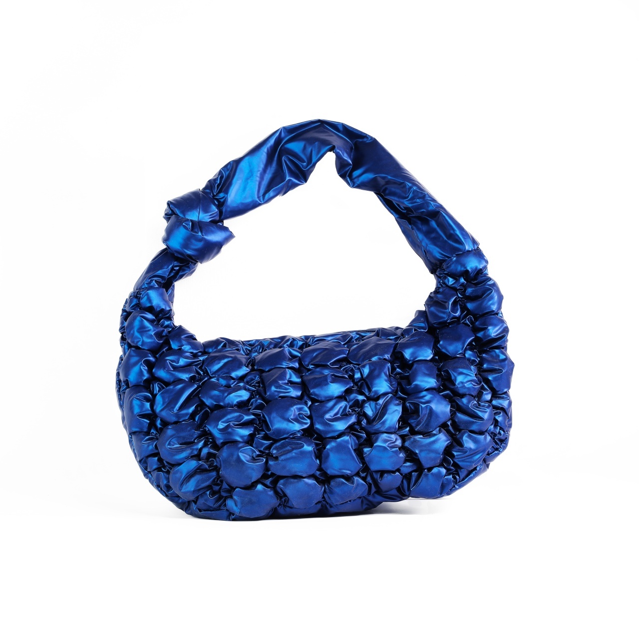 Geanta dama SEMI-LUNA matlasata din fas CRLM2661 NAVY