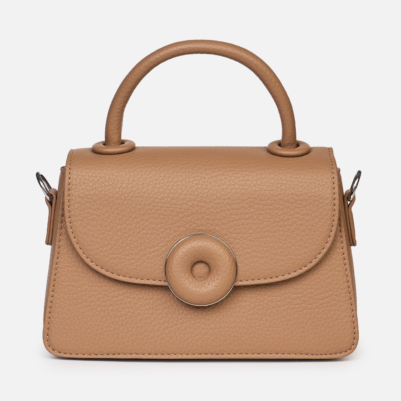 Geanta din piele ecologica cu detalii metalice și design sofisticat CRL1488