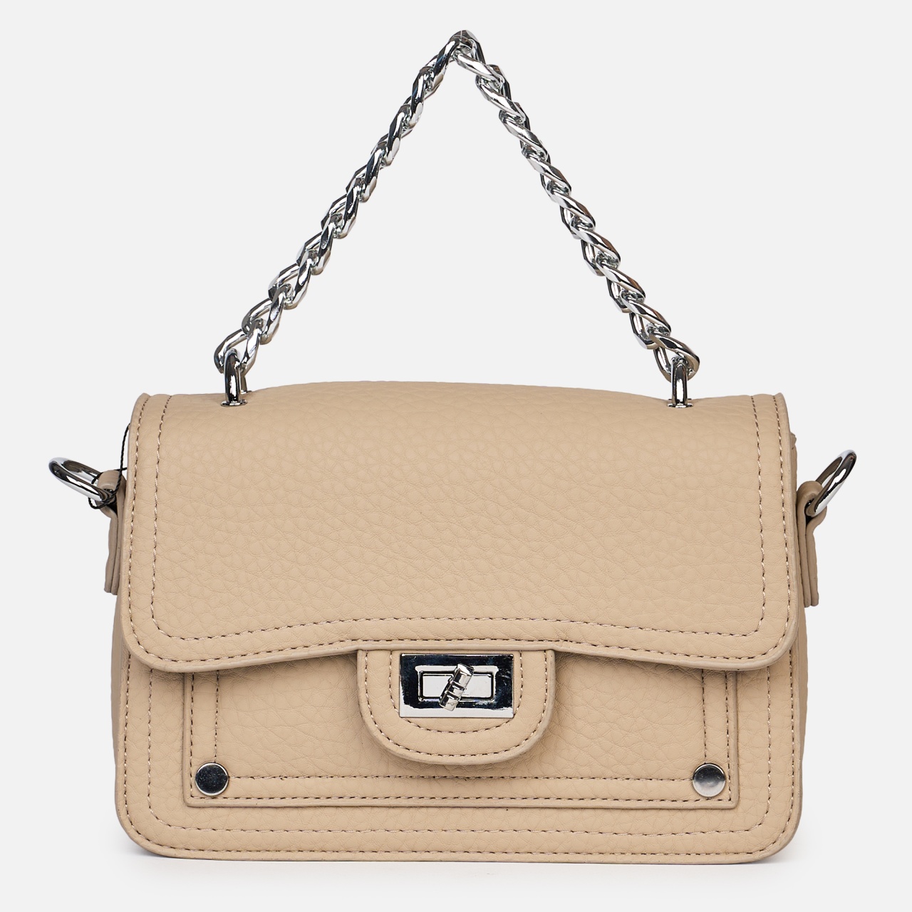 Geanta eleganta din piele ecologica tip crossbody cu lanț metalic elegant CRL1487