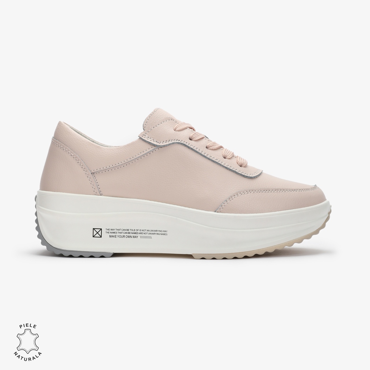 Pantofi casual dama din Piele naturală CRL0058 ROZ