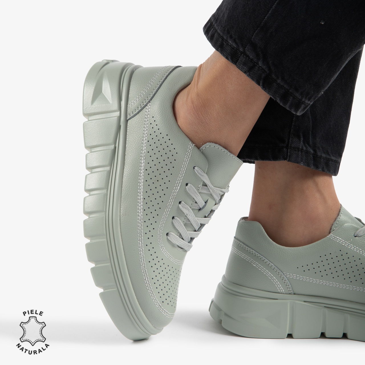 PANTOFI CASUAL DE DAMA DIN PIELE NATURALA CRL0767 BARILLA