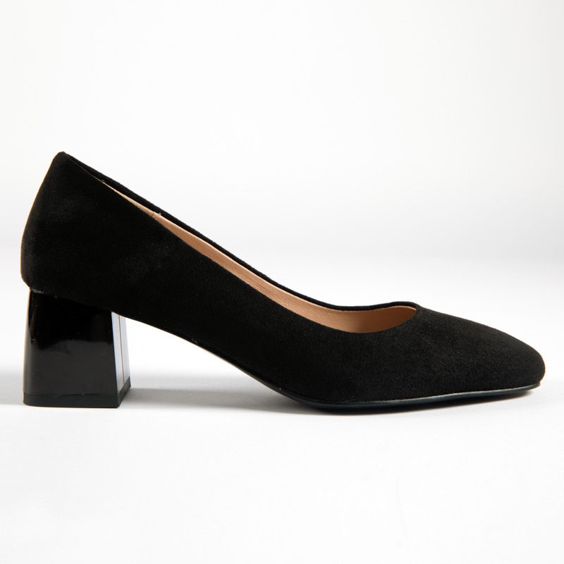 Pantofi Eleganți dama din Piele Ecologică Intoarsa CRL0138 NEGRU