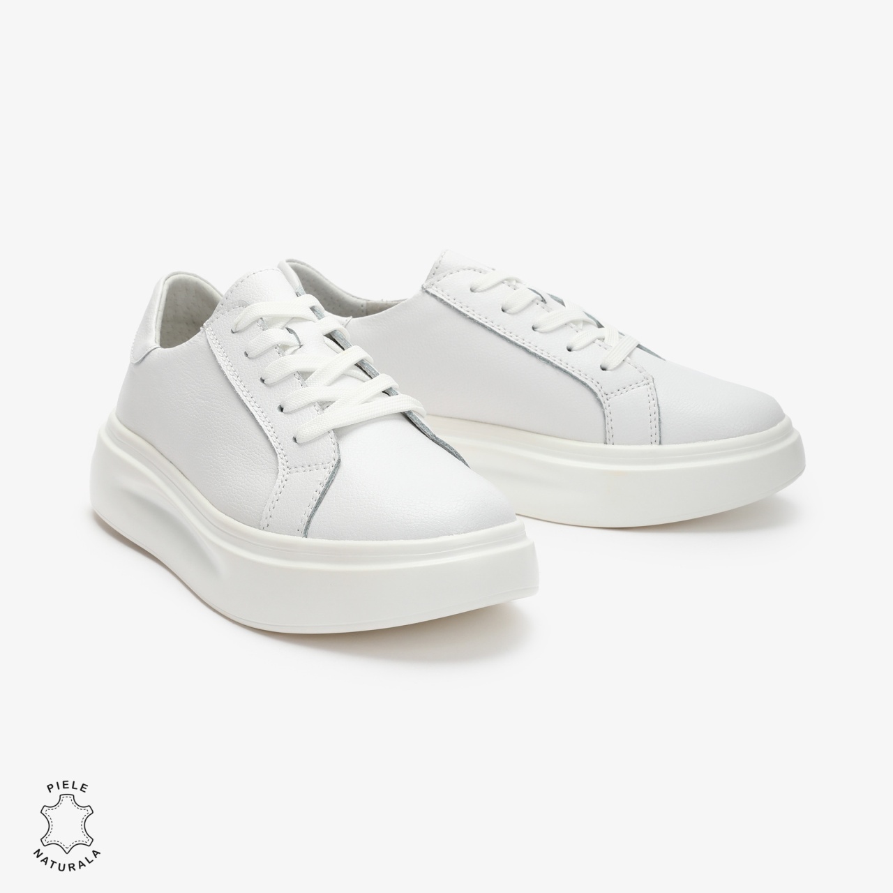 Pantofii casual de dama din piele naturală cu șiret comozi și versatili CRL1447