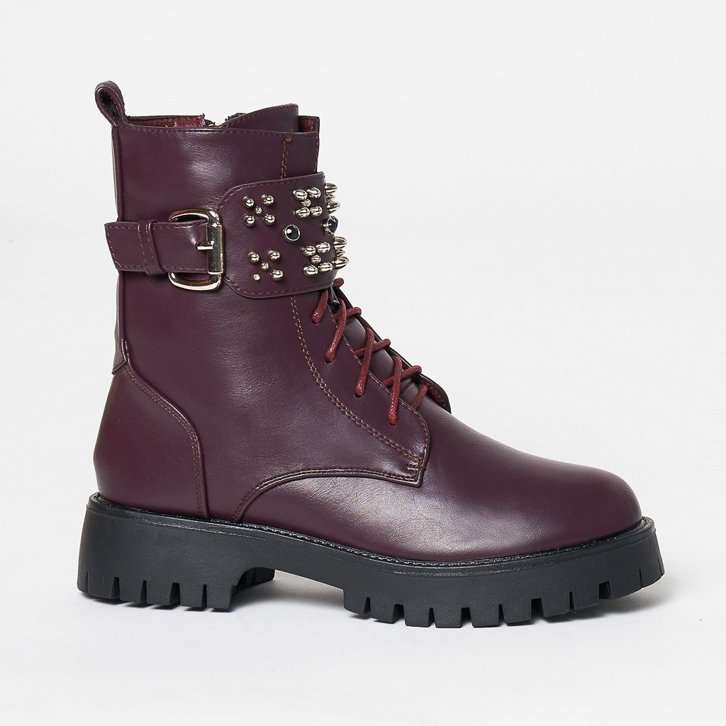Ghete dama din Piele Ecologica CRL0631 Bordo