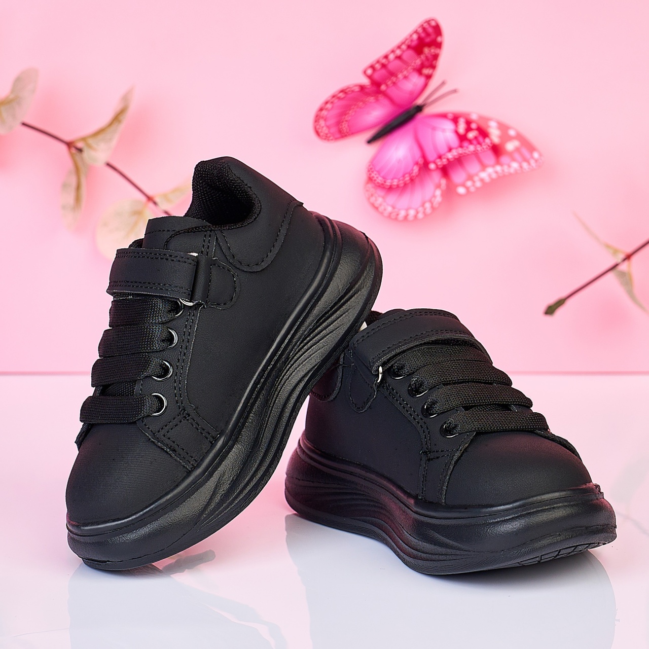 Incaltaminte copii din piele ecologica cu inchidere siret CRL1474