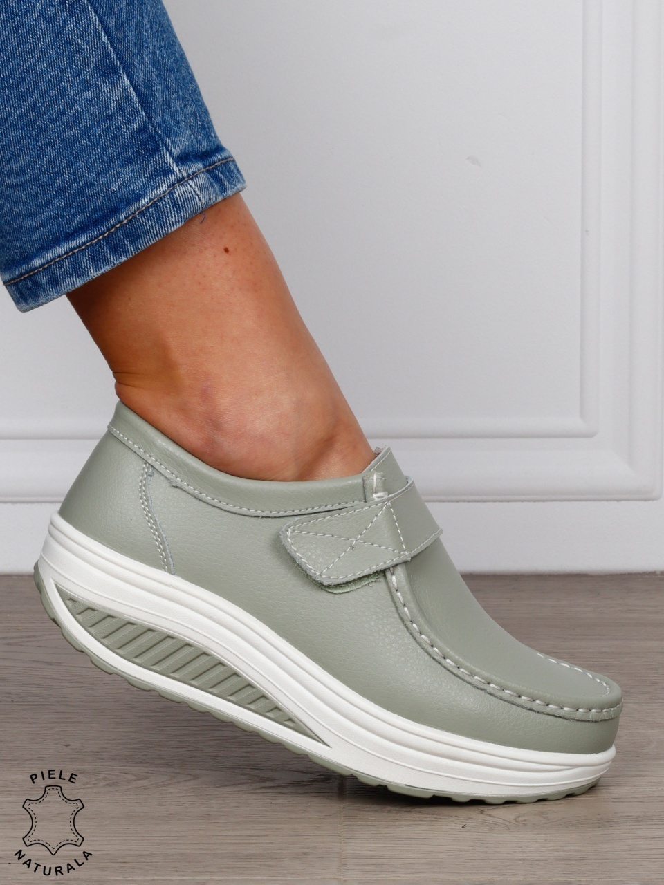 Mocasini dama din Piele Naturala CRL0063 CULOARE:BARILA