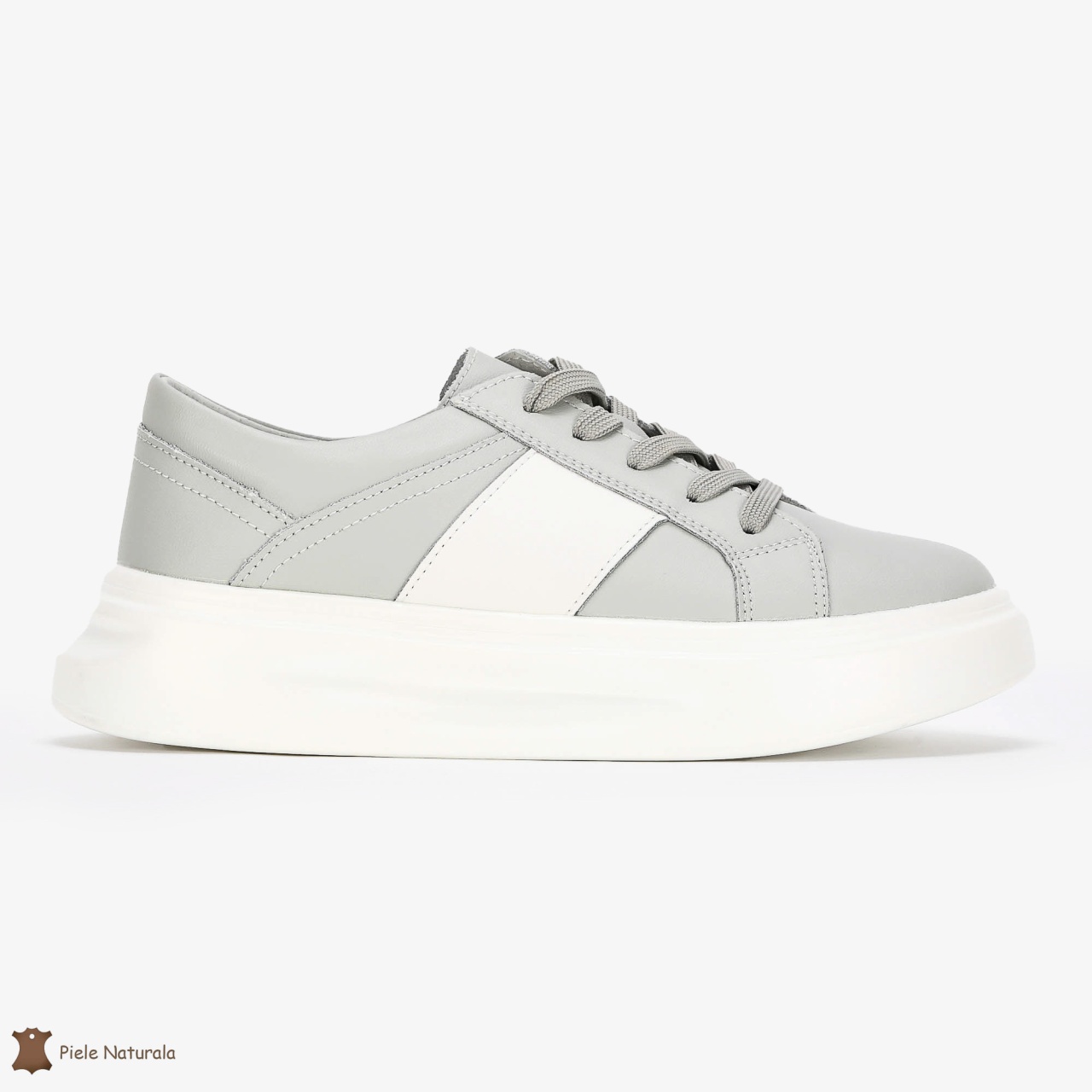 Pantofi Casual de dama din Piele naturala respirabili și ușori CRL0490 Gri