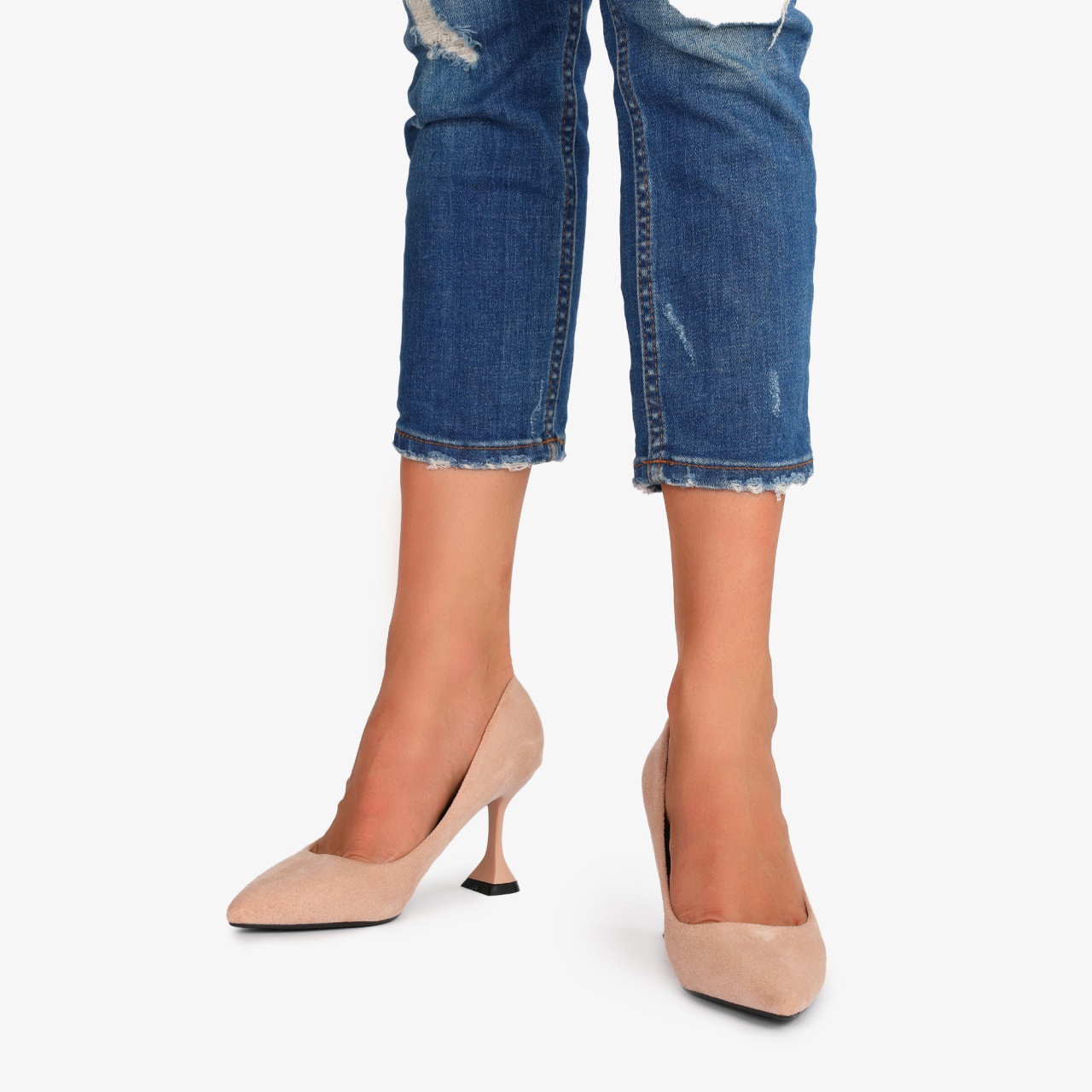 Pantofi Eleganți dama din Piele Ecologică Intoarsa CRL0559 Bej