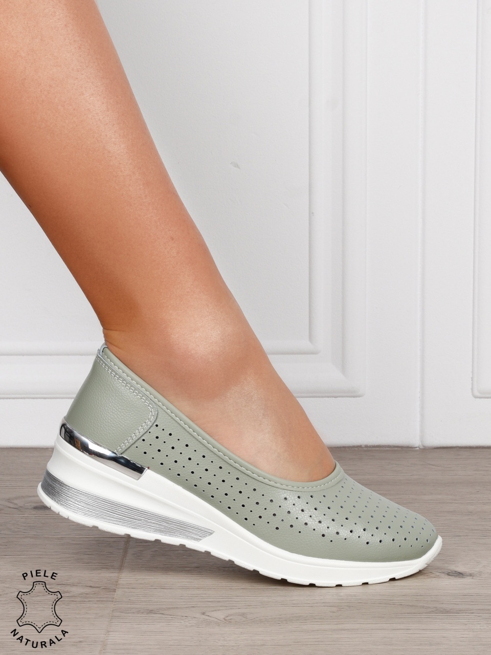 BALERINI DAMA din PIELE NATURALA CRL0978 CULOARE: BARILLA