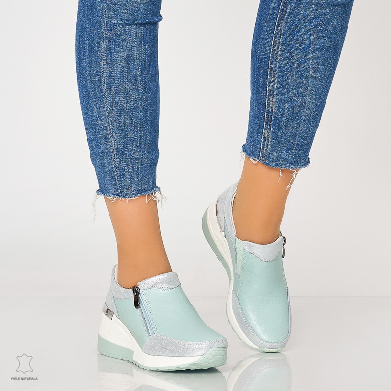 Pantofi Casual Dama Piele Naturala CRL0072 VERDE