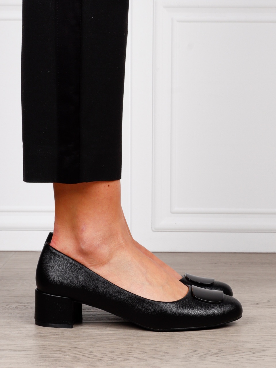 Pantofi Eleganti dama din piele Ecologica cu brant din piele naturala CRL1584