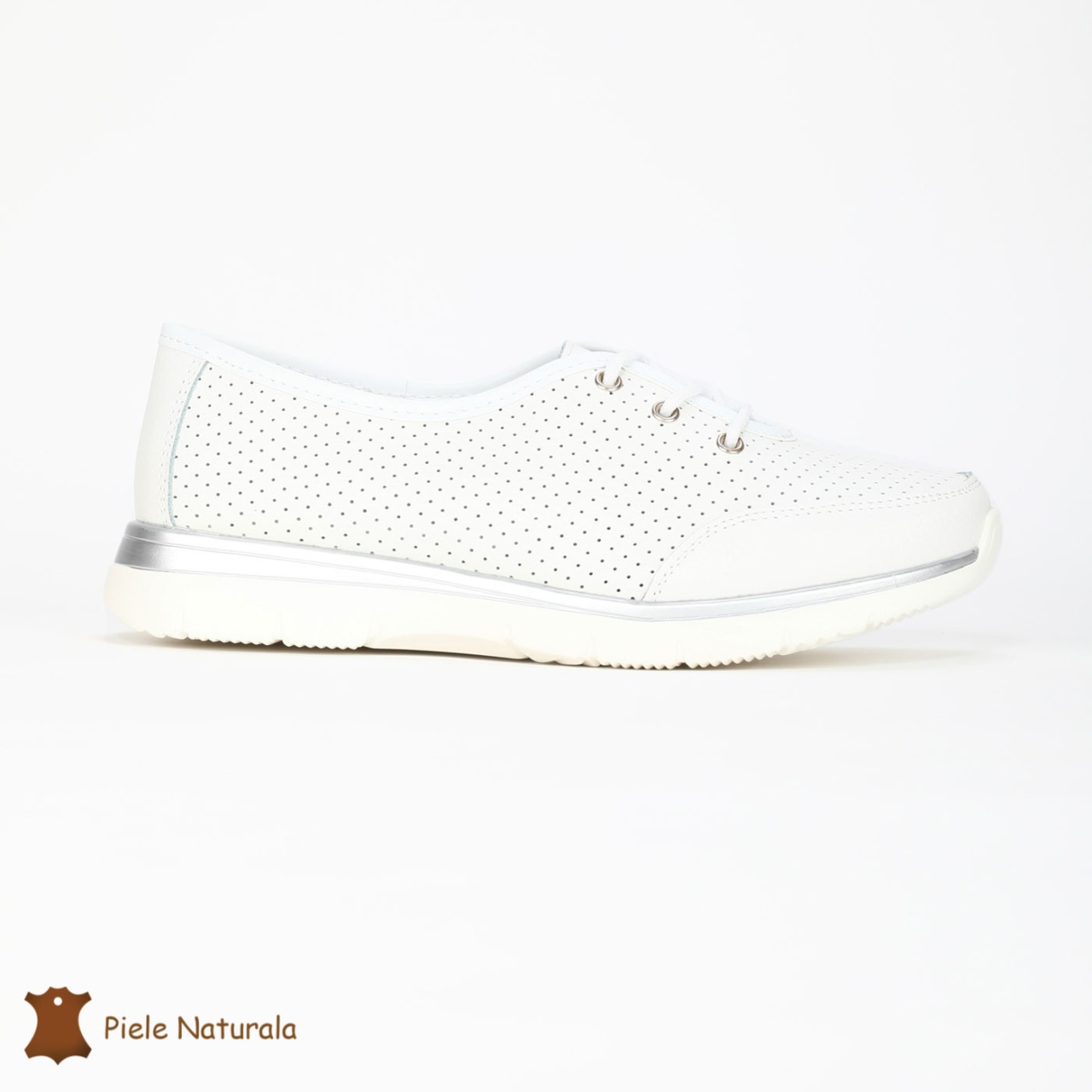 BALERINI SPORT dama din Piele naturală CRL0114 ALB