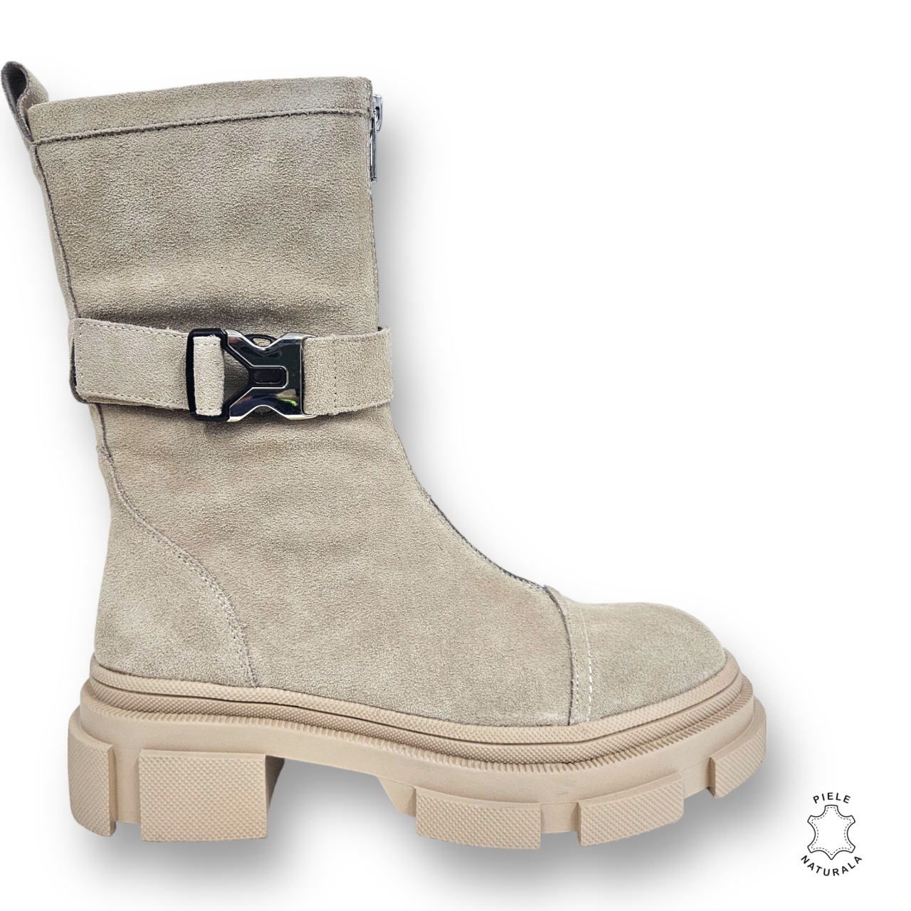 Cizme dama piele naturala INTOARSA CRL0908 CULOARE: BEJ Deschis