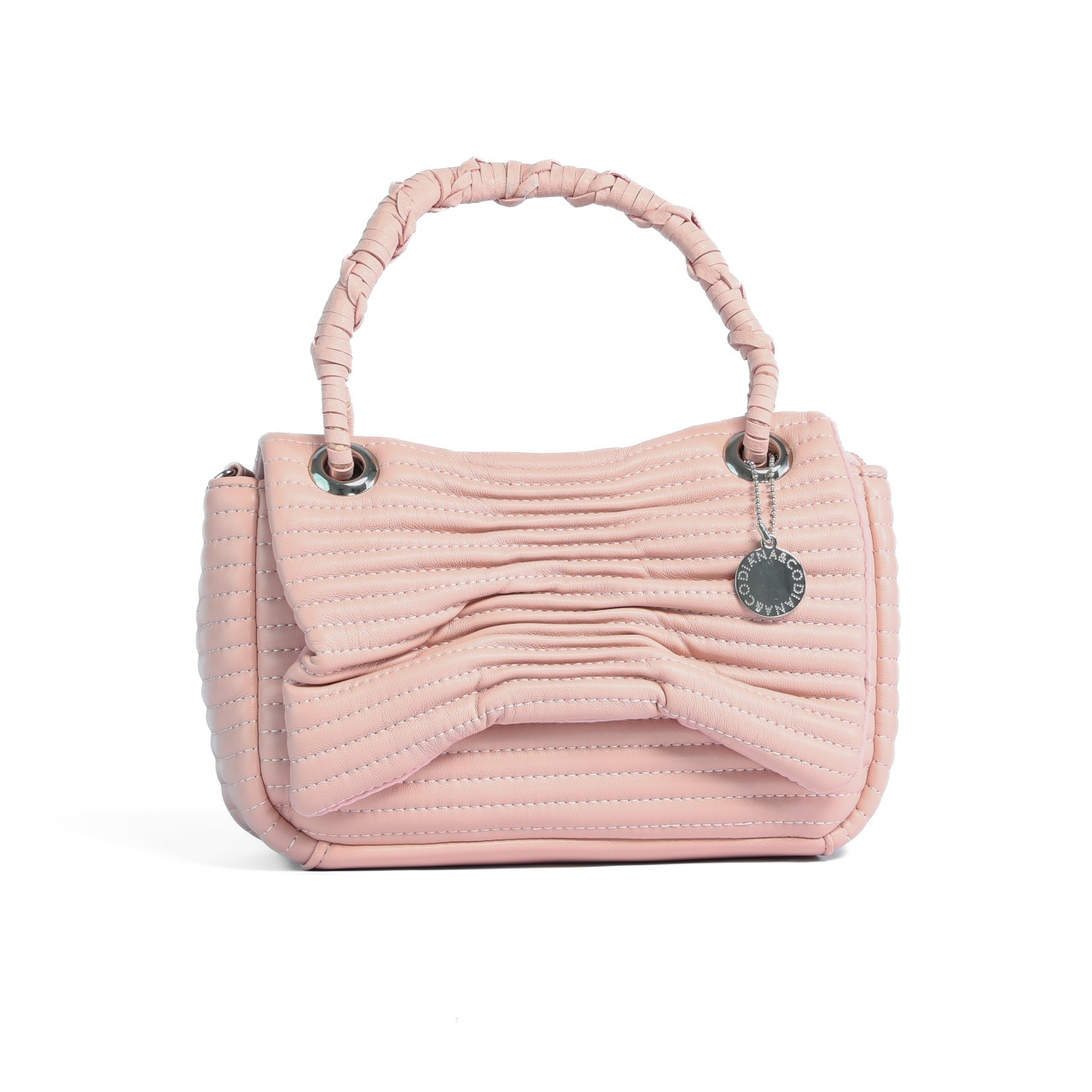 GEANTA CASUAL MICA CU MANER DIN PIELE ECOLOGICA CRL 18131 roz