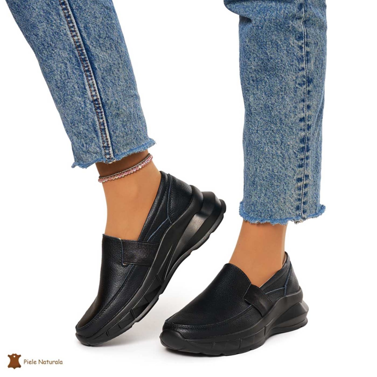 Pantofi Dama Piele Naturala din calitate inalta CRL0083 Negru