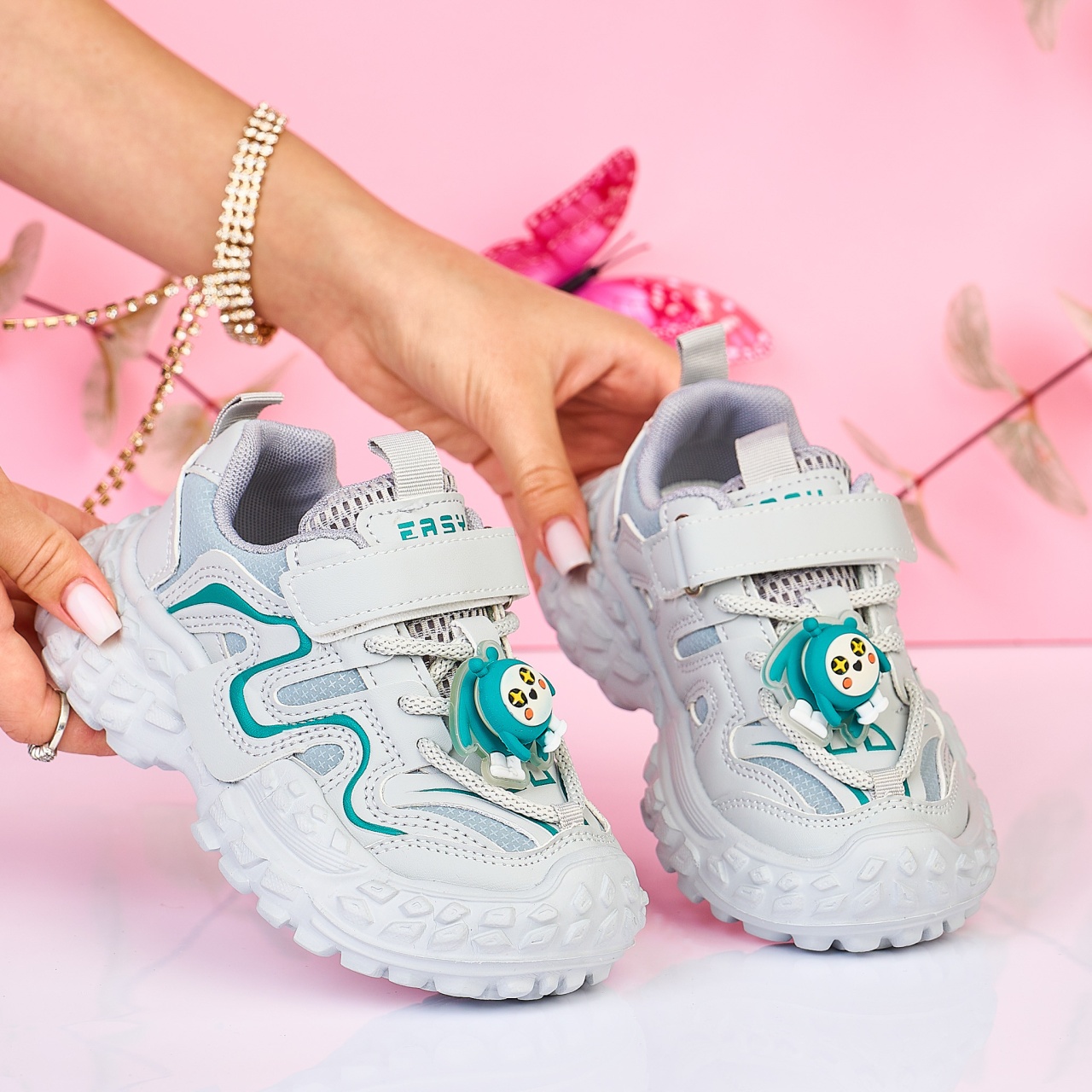 Incaltaminte copii din piele ecologica cu inchidere siret CRL1479