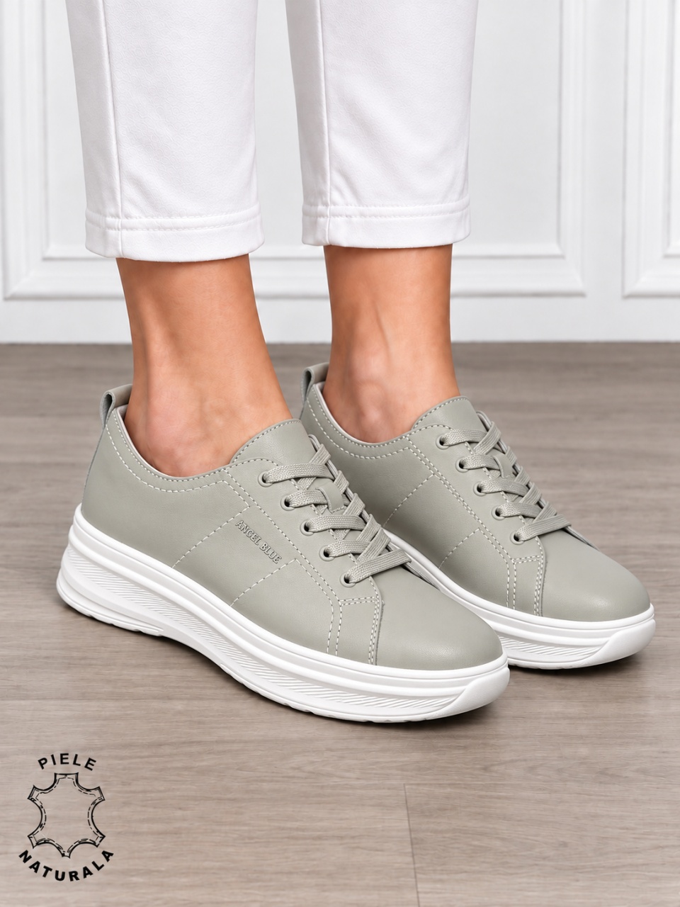 Pantofi sport damă din piele naturală cu design casual și talpă confortabilă CRL1893 BARILLA
