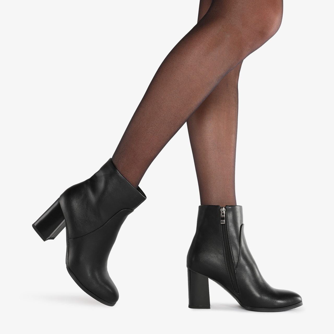 Botine dama din Piele Ecologica CRL0659 Negru