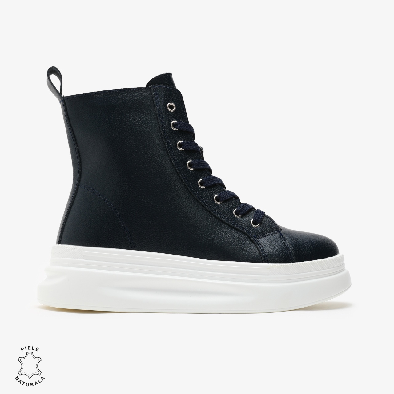 Ghete dama din Piele Naturala CRL0652 Bleumarin