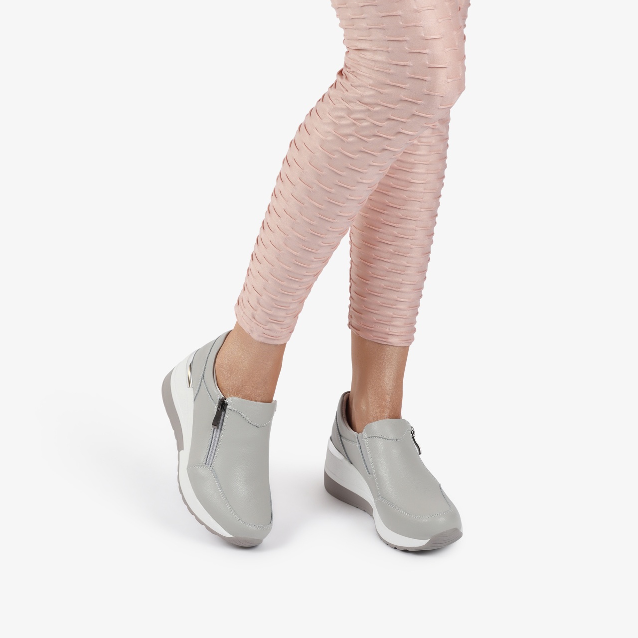 Pantofi Casual Dama Piele Naturala CRL0072 GRI