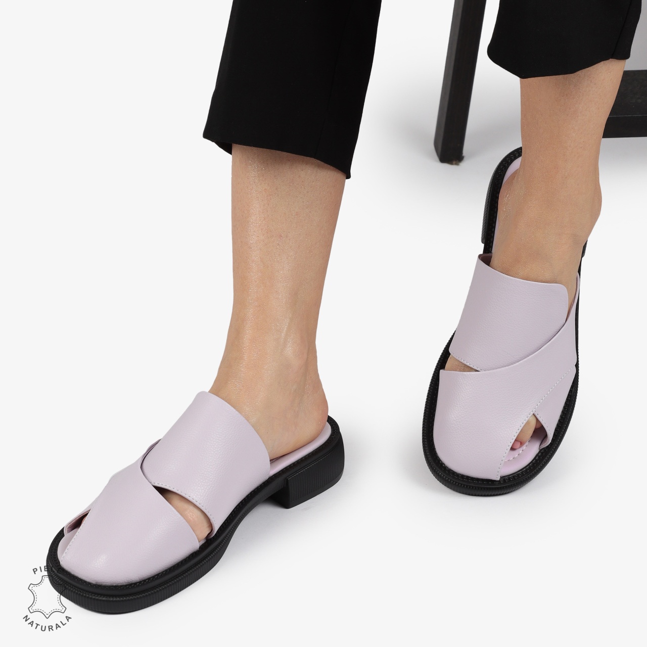 PAPUCI Dama Piele Naturala CRL1374 MOV