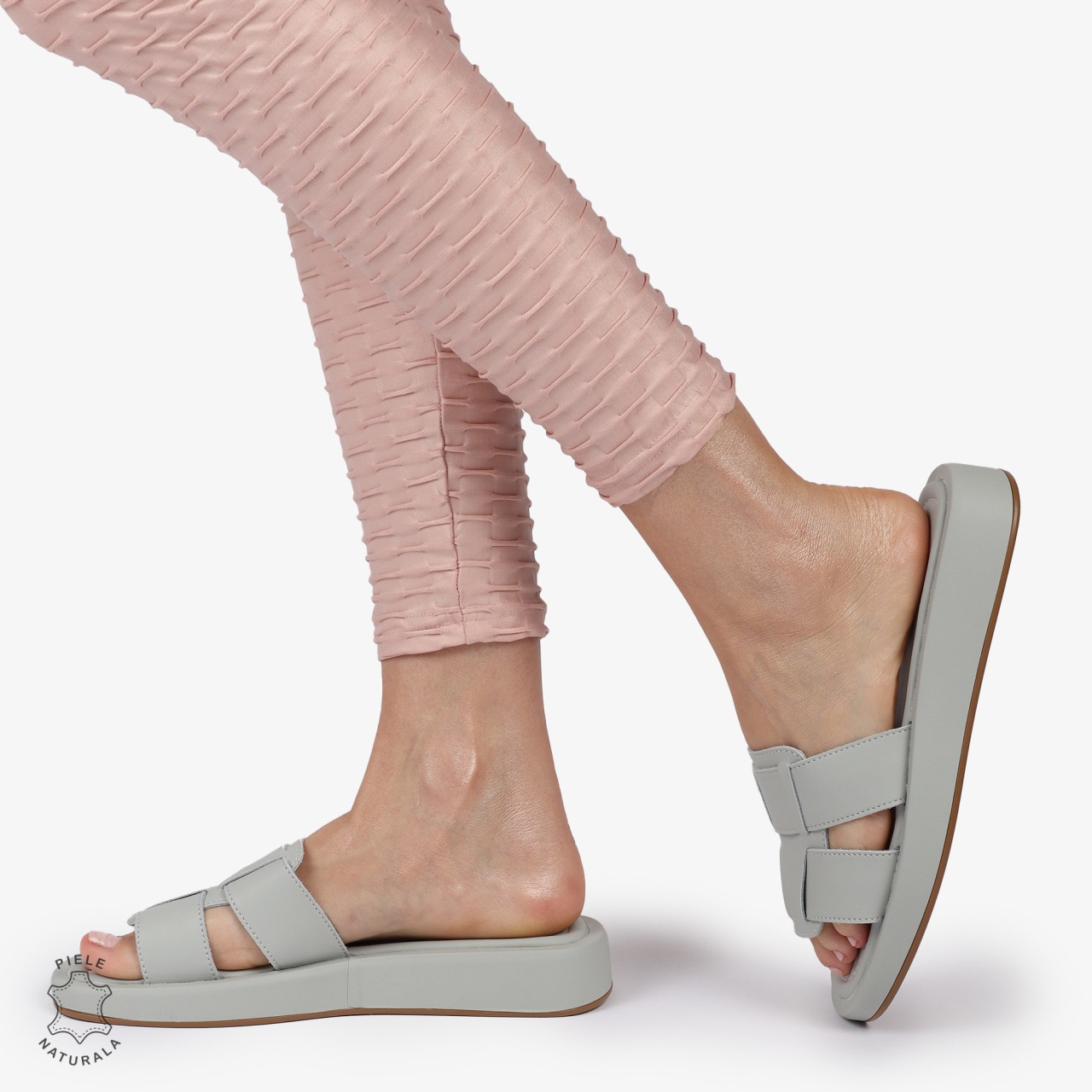 PAPUCI Dama Piele Naturala CRL1430 GRI