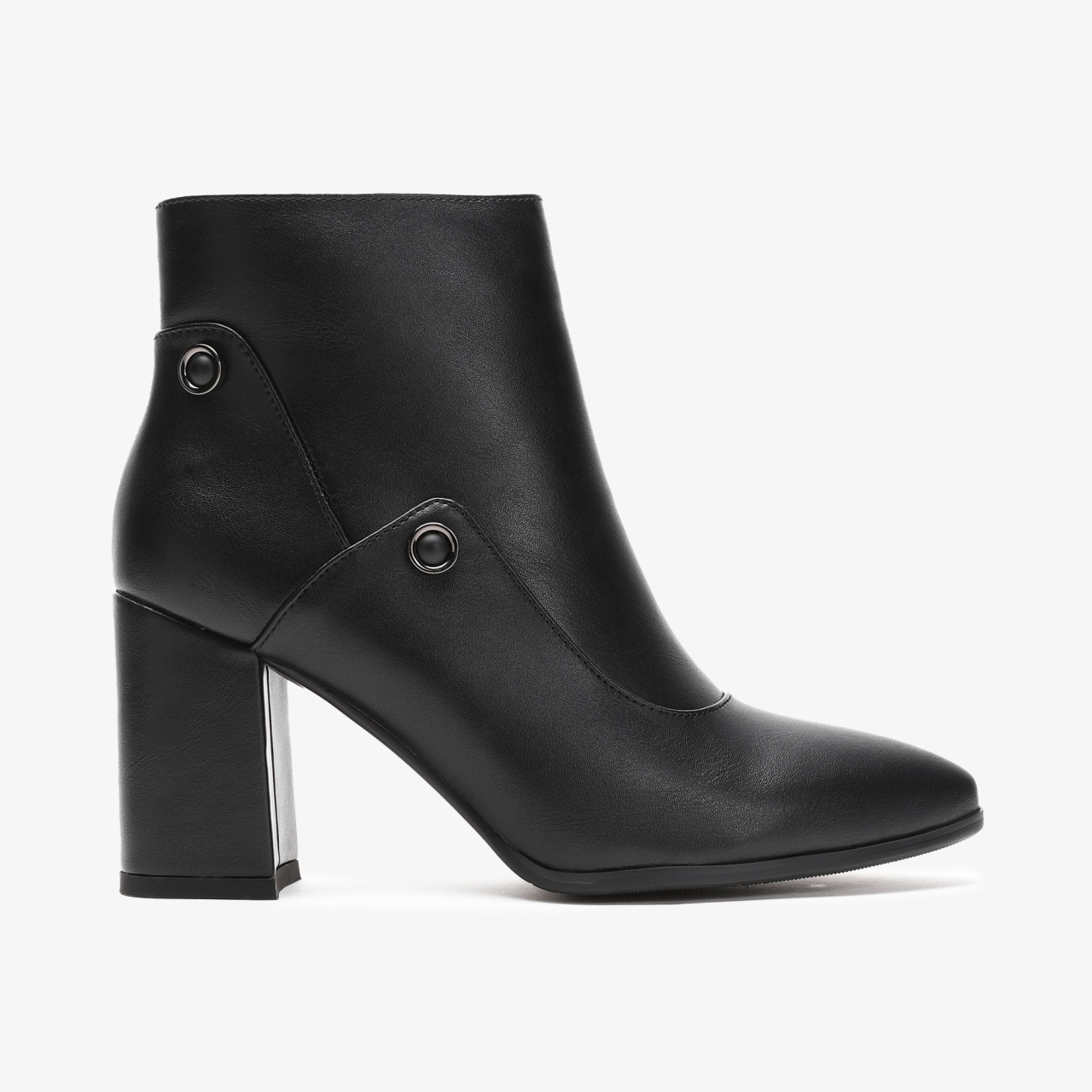 Botine dama din Piele Ecologica CRL0655 Negre