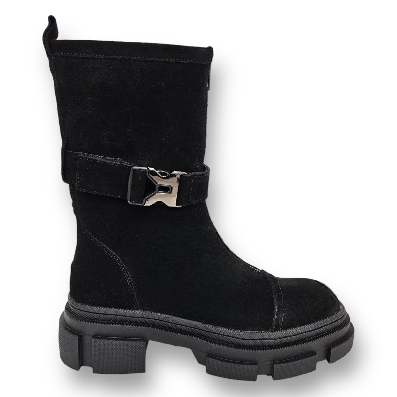 Cizme DAMA din PIELE NATURALA INTOARSA CRL0908 CULOARE: Negru