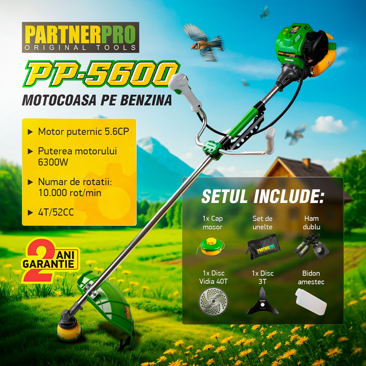 Motocoasa pe benzina PartnerPro PP5600