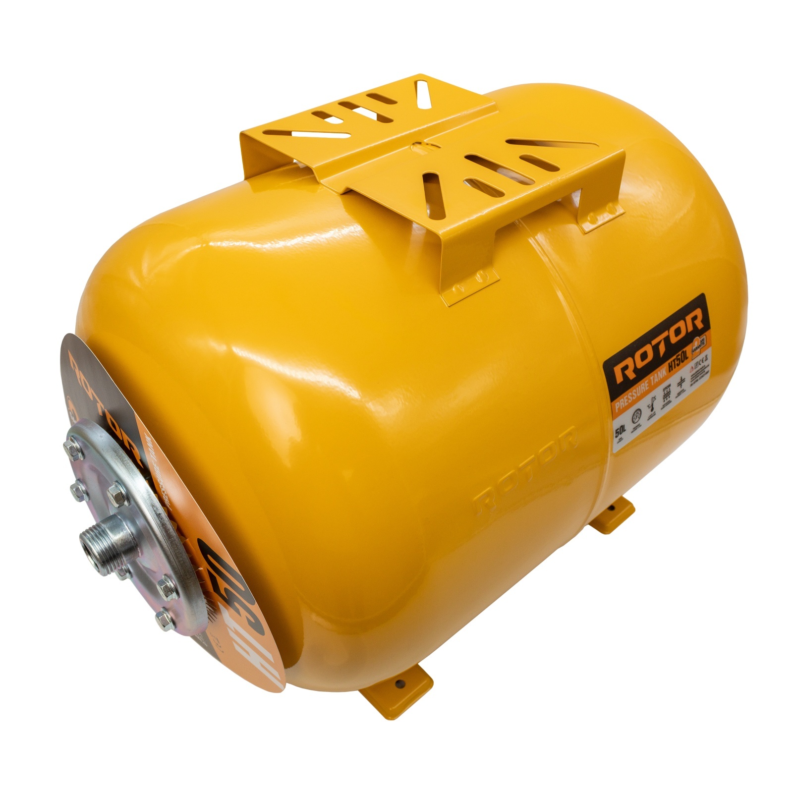 Piese și accesorii pentru pompe și aparate de stropit - Vas expansiune orizontal pentru hidrofor, 50 l, ROTOR RVH-50