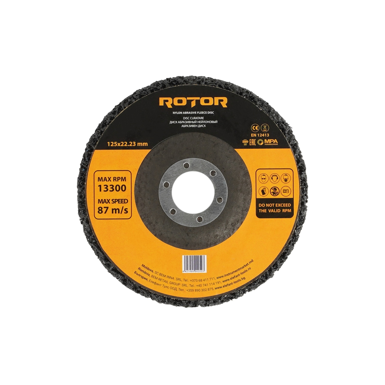 Disc abraziv pentru indepartarea vopselei din lemn TYPE CORAL granulatie 80  Set (5 Buc )  ROTOR