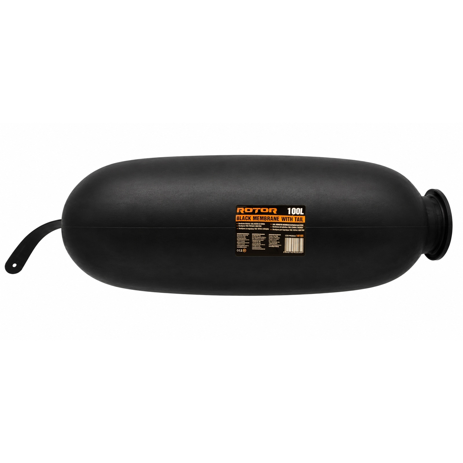Piese și accesorii pentru pompe și aparate de stropit - Membrana pentru hidrofor 100L Negru cu coada ROTOR RMH-100B