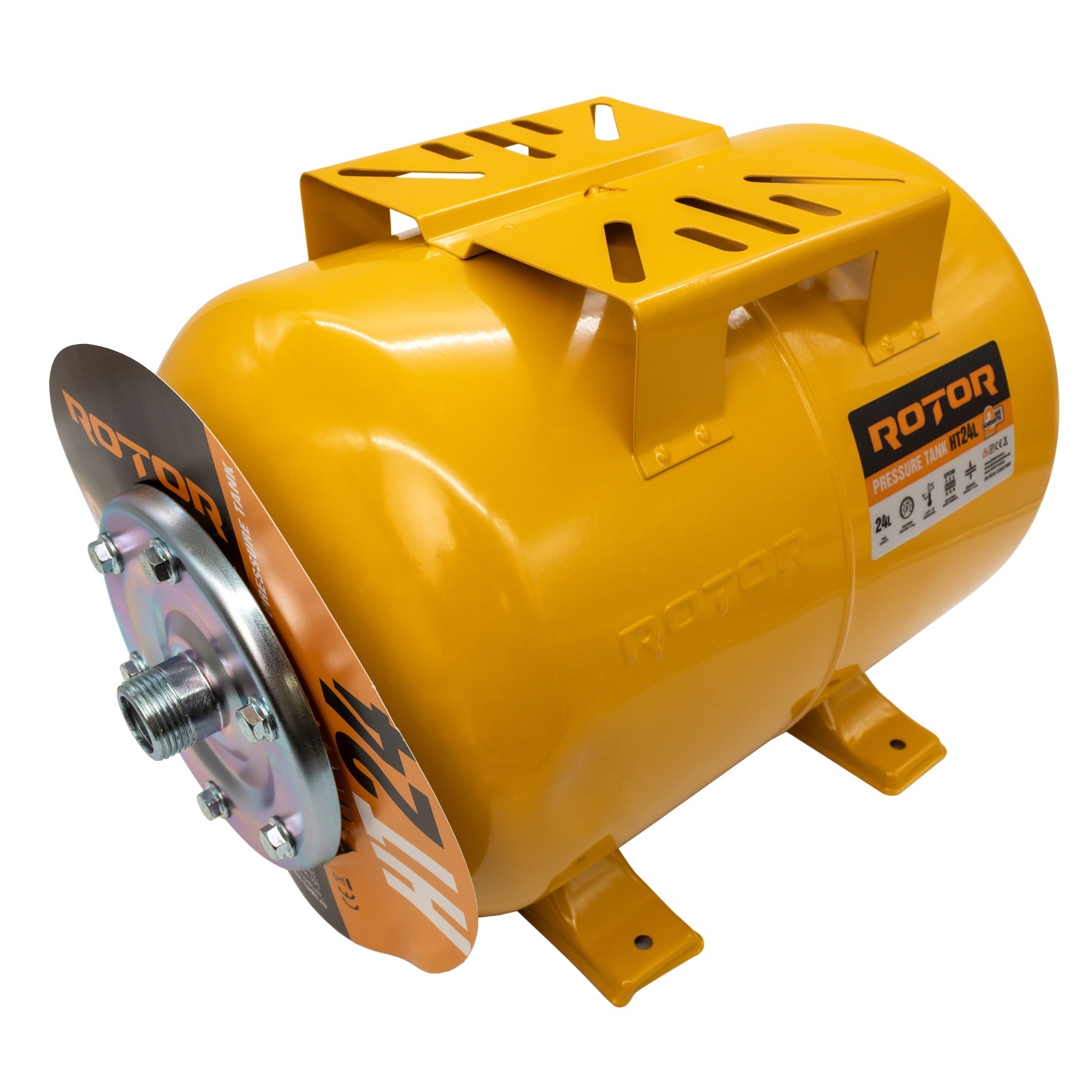 Piese și accesorii pentru pompe și aparate de stropit - Vas expansiune orizontal pentru hidrofor, 24 l, ROTOR RVH-24