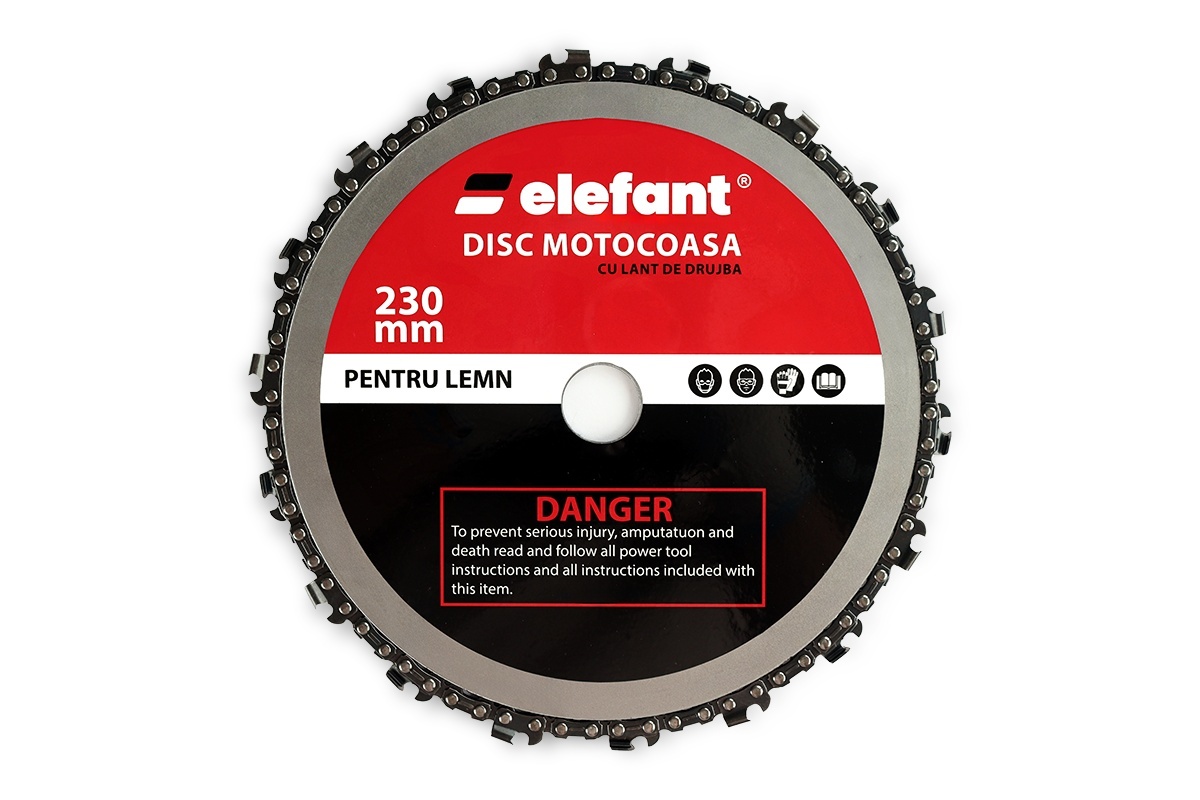 Disc motocoasa cu lant de drujba 230x25.4 mm – ELEFANT