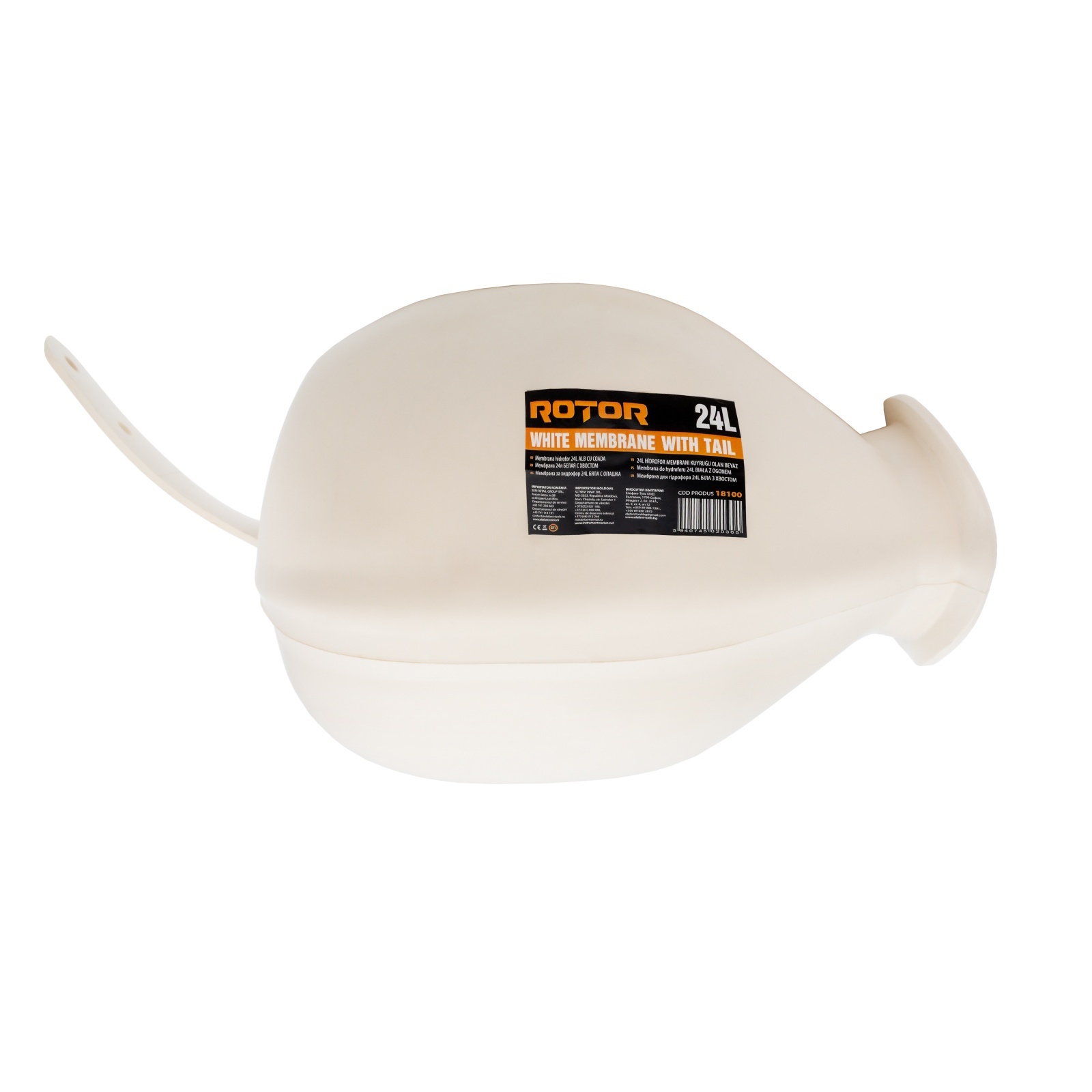 Piese și accesorii pentru pompe și aparate de stropit - Membrana pentru hidrofor 24L Alb cu coada ROTOR RMH-24CW