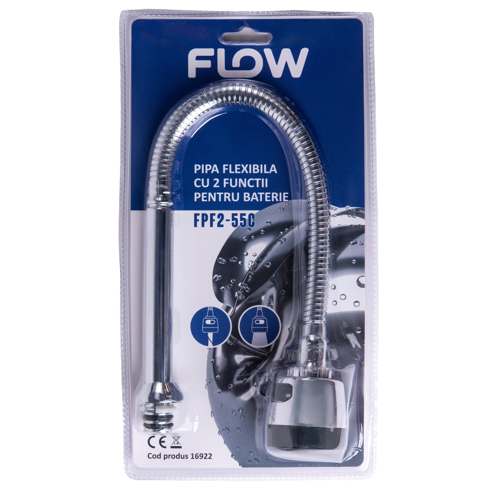 Pipa flexibila cu 2 functii pentru baterie FLOW FPF2-55C