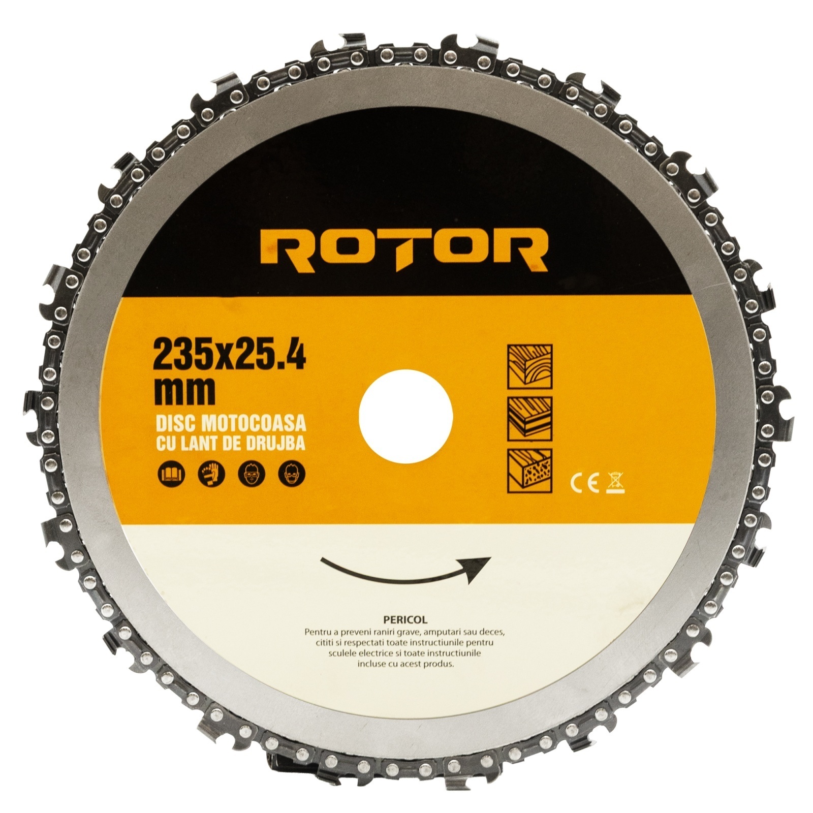 Disc motocoasa cu lant de drujba ROTOR