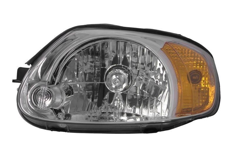 Far fata Stanga (H4, electric, fara motoras, culoare insert: cromat, culoare semnalizator: galben) potrivit HYUNDAI ACCENT II