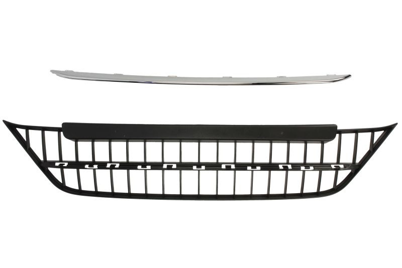 Grila bara fata cu linii cromate, plastic, argintiu potrivit FIAT LINEA dupa 2006 2013-2015