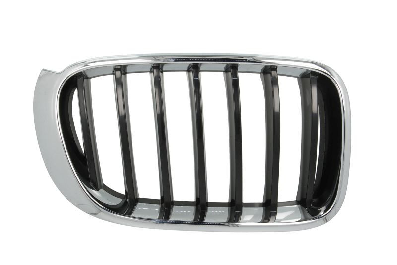 Grila radiator Dreapta potrivit BMW X3 (F25), X4 (F26) 1.6-3.0D 2010-2018 - (BASIS, crom/negru)